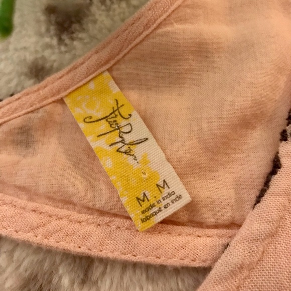 Free People Emma Austin Pink Blush Long Sleeve Flowy Mini Dress - Picture 4 of 10